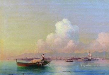 イワン・コンスタンティノヴィチ・アイヴァゾフスキー Painting - リドからのヴェネツィアの眺め 1855 ロマンチックなイワン・アイヴァゾフスキー ロシア